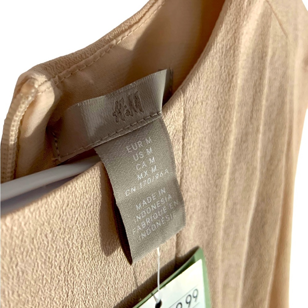 🪸H&M Cream Beige Medium Dress NWT🪸 - Picture 2 of 6